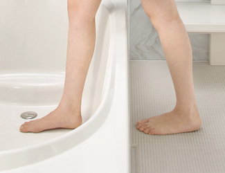 洗い場と浴槽のバランス