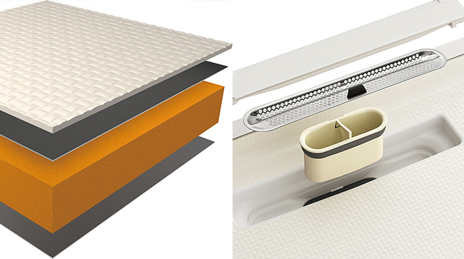 お手入れカンタン高断熱フロア・スリム排水口