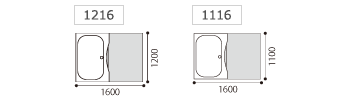 2つのサイズバリエーション 1216 1116